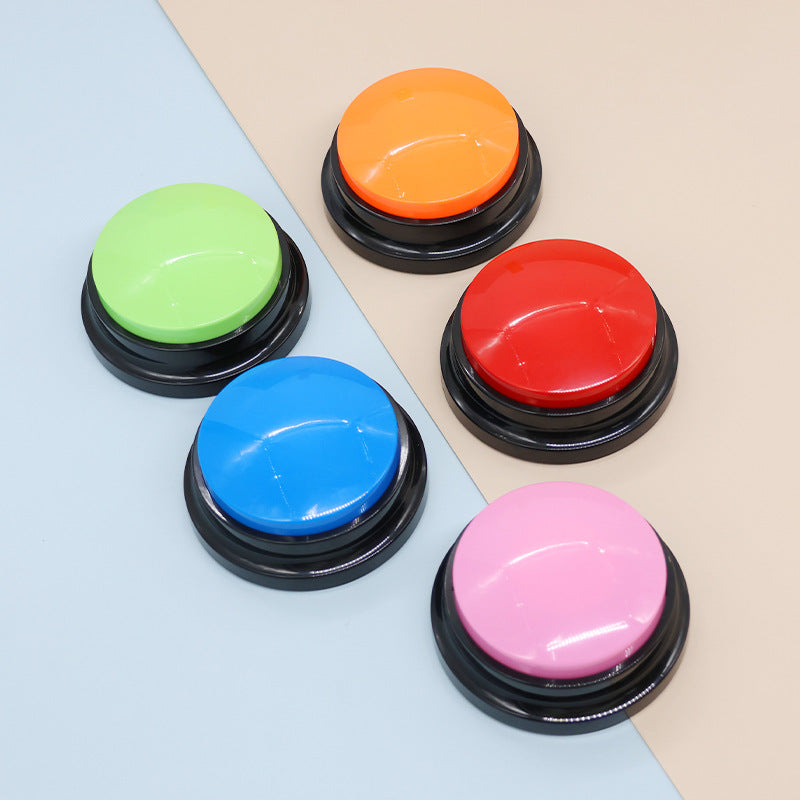 Dog Talking Button Pet Communication Key Sound Maker Cat Bell Toy Supplies Voice Recording Training Device - Korvel