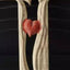 Three-Dimensional Wooden Red Heart Cross Ornament
