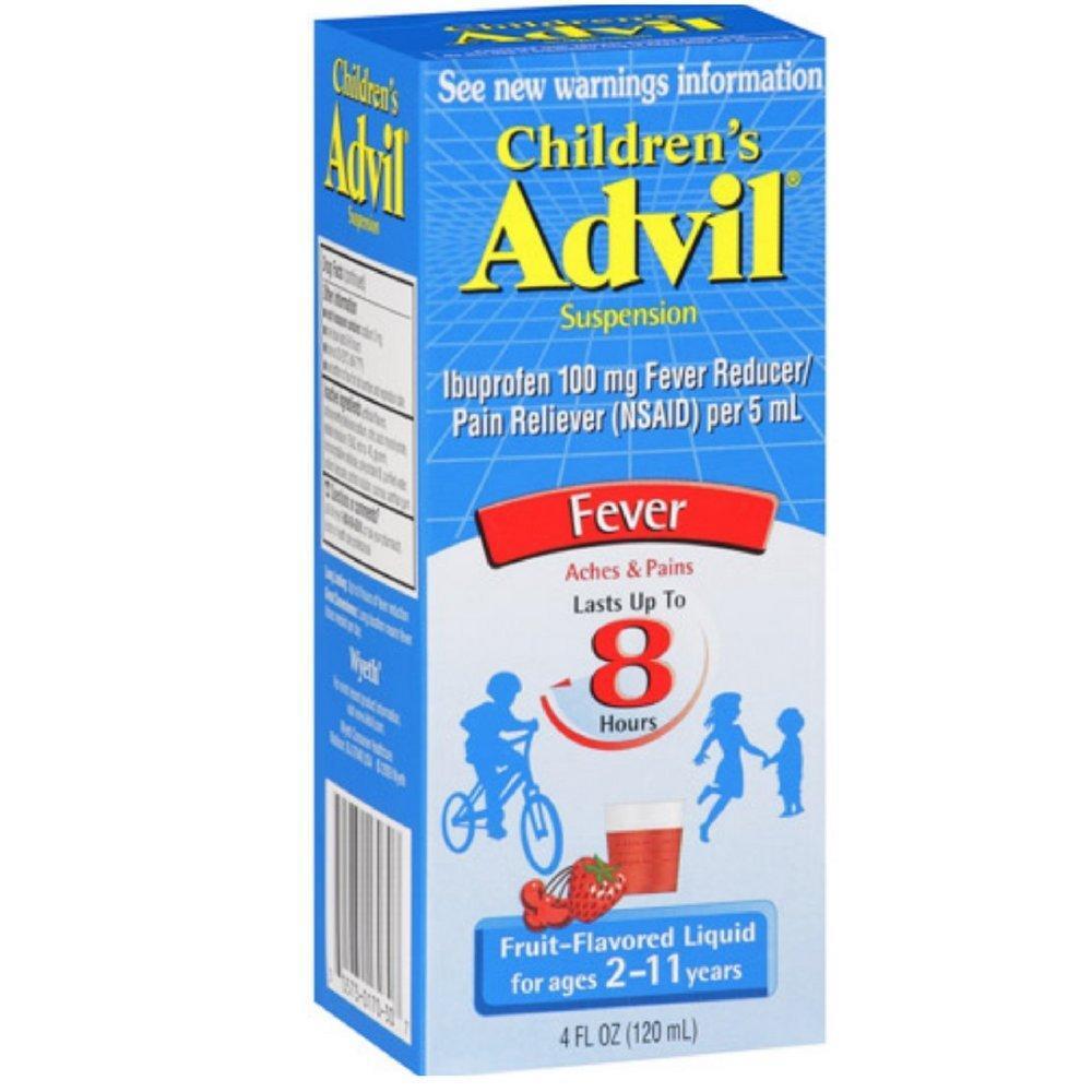 Suspension liquide Advil pour enfants - Saveur fruit 100 mg 4 Fl Oz