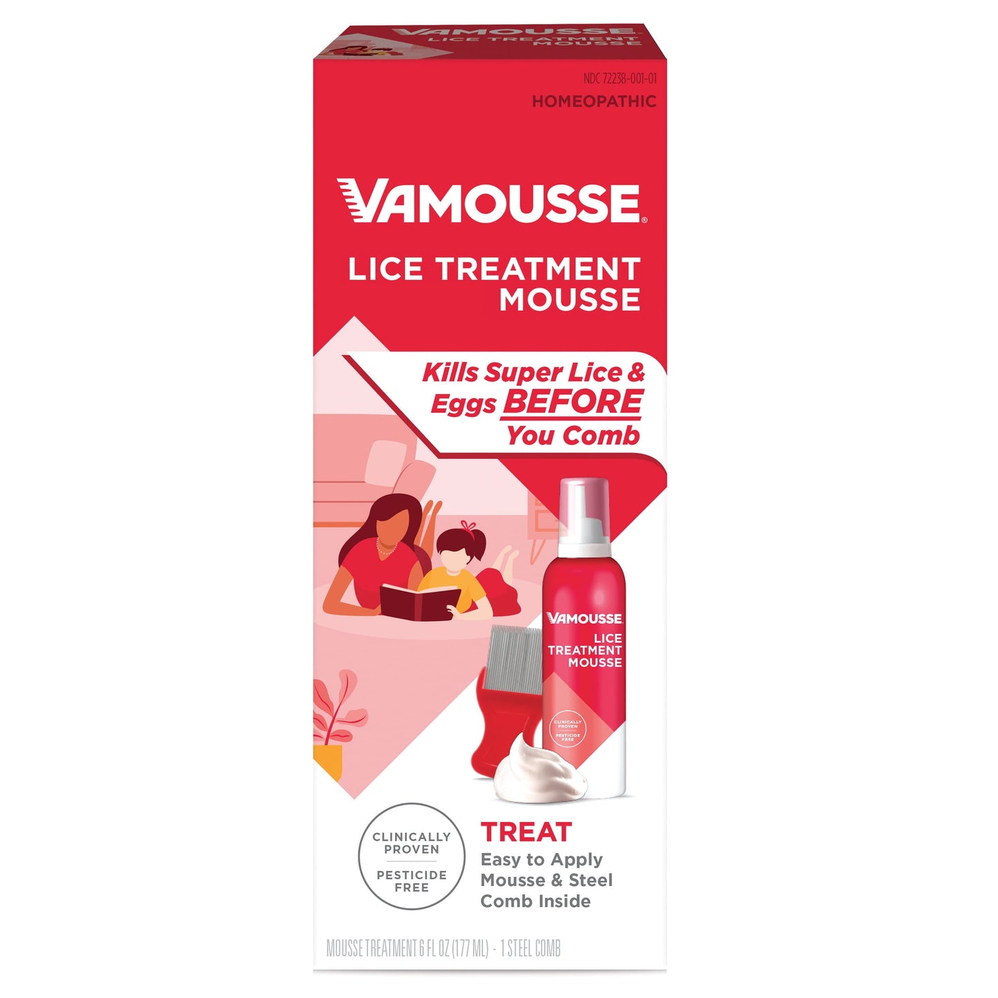 Vamousse Tratamiento para Piojos en Mousse - 6 Oz