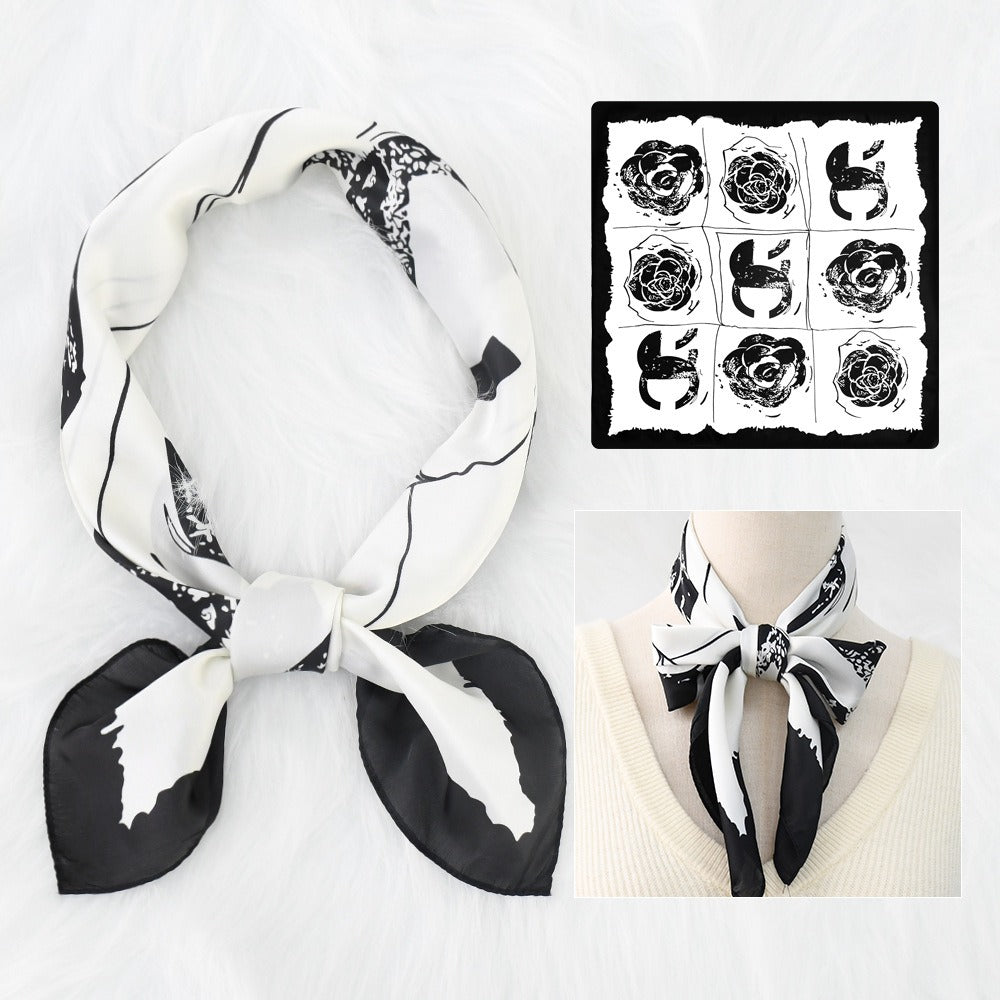 Silk Scarf Women's Sunscreen Beach Imitation Silk Versatile Silk Scarf Neckband - Korvel