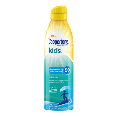 Spray de protector solar Coppertone Kids SPF 50 - Resistente al agua, 5.5 oz