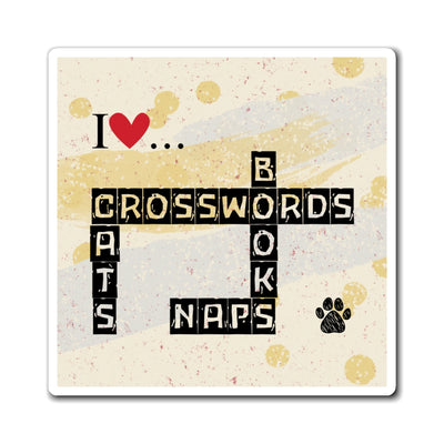 Whimsical Cat-Themed Crosswords Magnets - Korvel