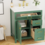 30-Inch Green Bathroom Vanity with Ceramic Sink
