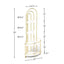 Gold 4-Tier Corner Bookshelf, Modern Style, Plant Stand with Metal Frame - Korvel