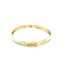 Brazalete de Estilo Zigzag Texturizado en Oro de Dos Tonos de 10k