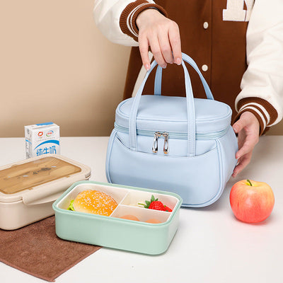 Mini fashion office PU high seal waterproof lunch box bag insulation lunch bag - Korvel