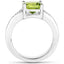 2.27 Carat Genuine Peridot and White Zircon Sterling Silver Ring