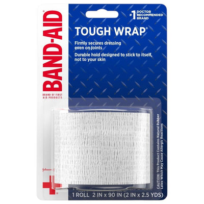Band-Aid Tough Wrap Self-Adhesive Wound Wrap - 2 In x 2.5 Yd