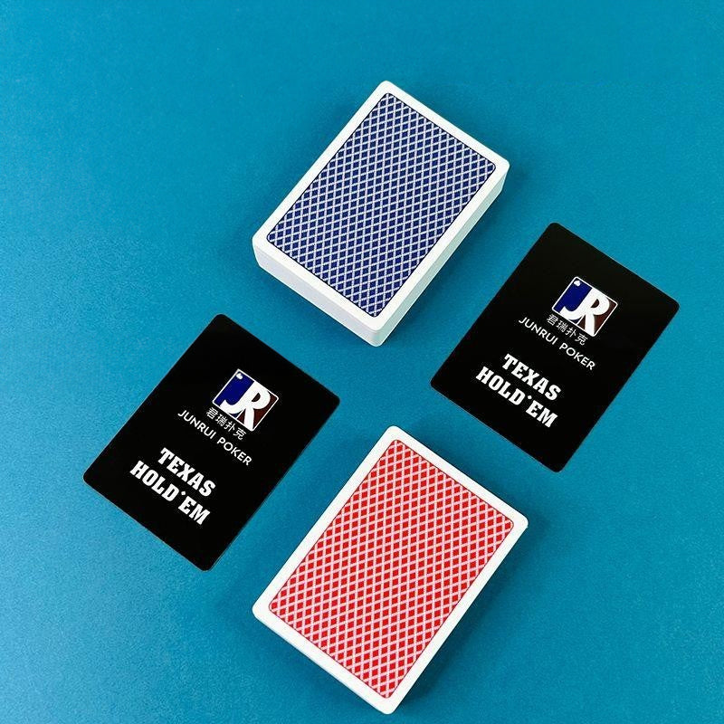 Texas Hold'em PVC waterproof poker, coarse frosted, pro - authorized, wide & large - printed - Korvel