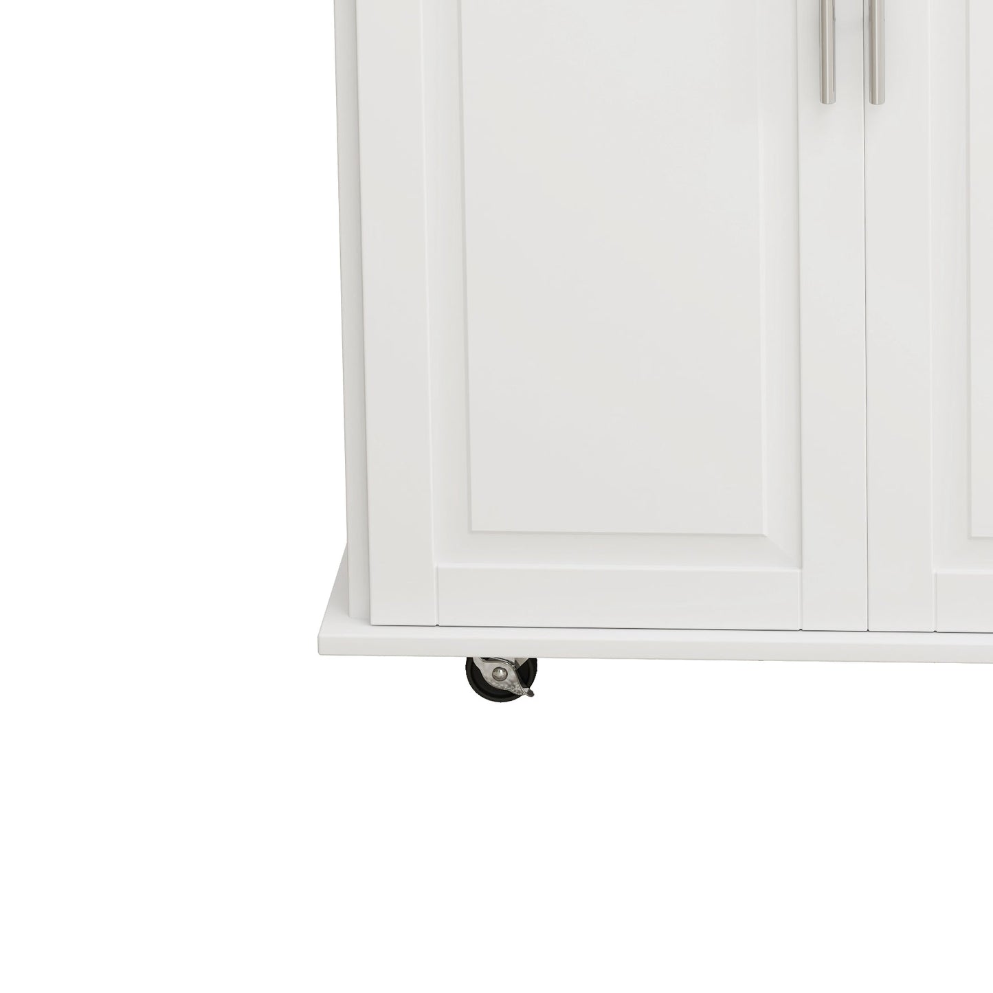 Elegant Kitchen Island Cart with Storage and Spice Rack