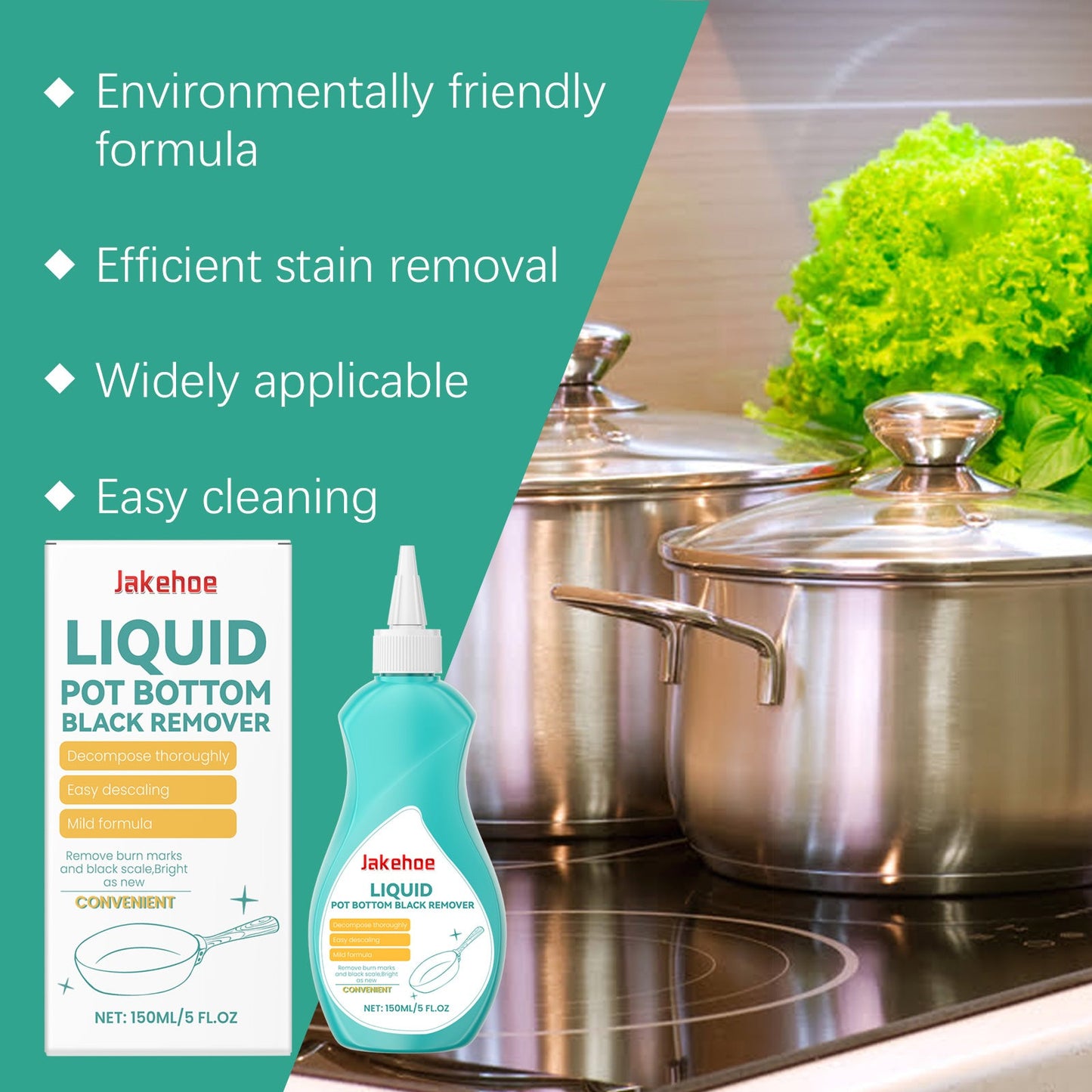 Pan Bottom Cleaner Clean Kitchen Utensils Pan Bottom Grease And Dirt Clean Polishing Anti-Rust Multi-Effect Cleaning Liquid - Korvel