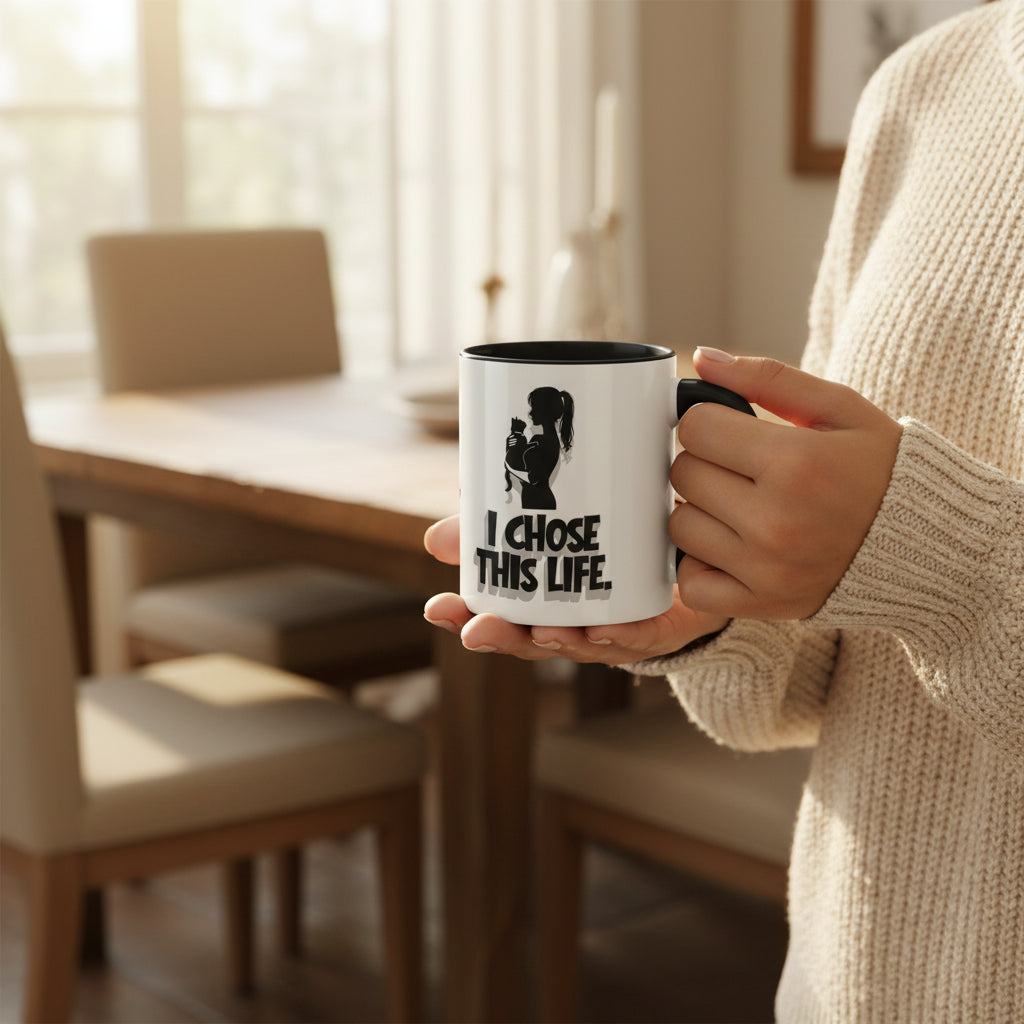 J'ai Choisi Cette Vie Tasse de Femme Amoureuse des Chats | Tasse à Café Sassy