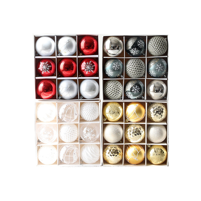 Christmas Ball Set Gift Box Christmas Painting Gift Pack Ball Christmas Tree Decoration Pendant - Korvel