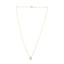 14k Yellow Gold Mother of Pearl Evil Eye Necklace
