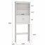 Over The Toilet Rack 2 -Tier Toilet Bathroom Spacesaver Storage Shelf with 2 Doors Wood Storage Organizer Cabinet - Korvel