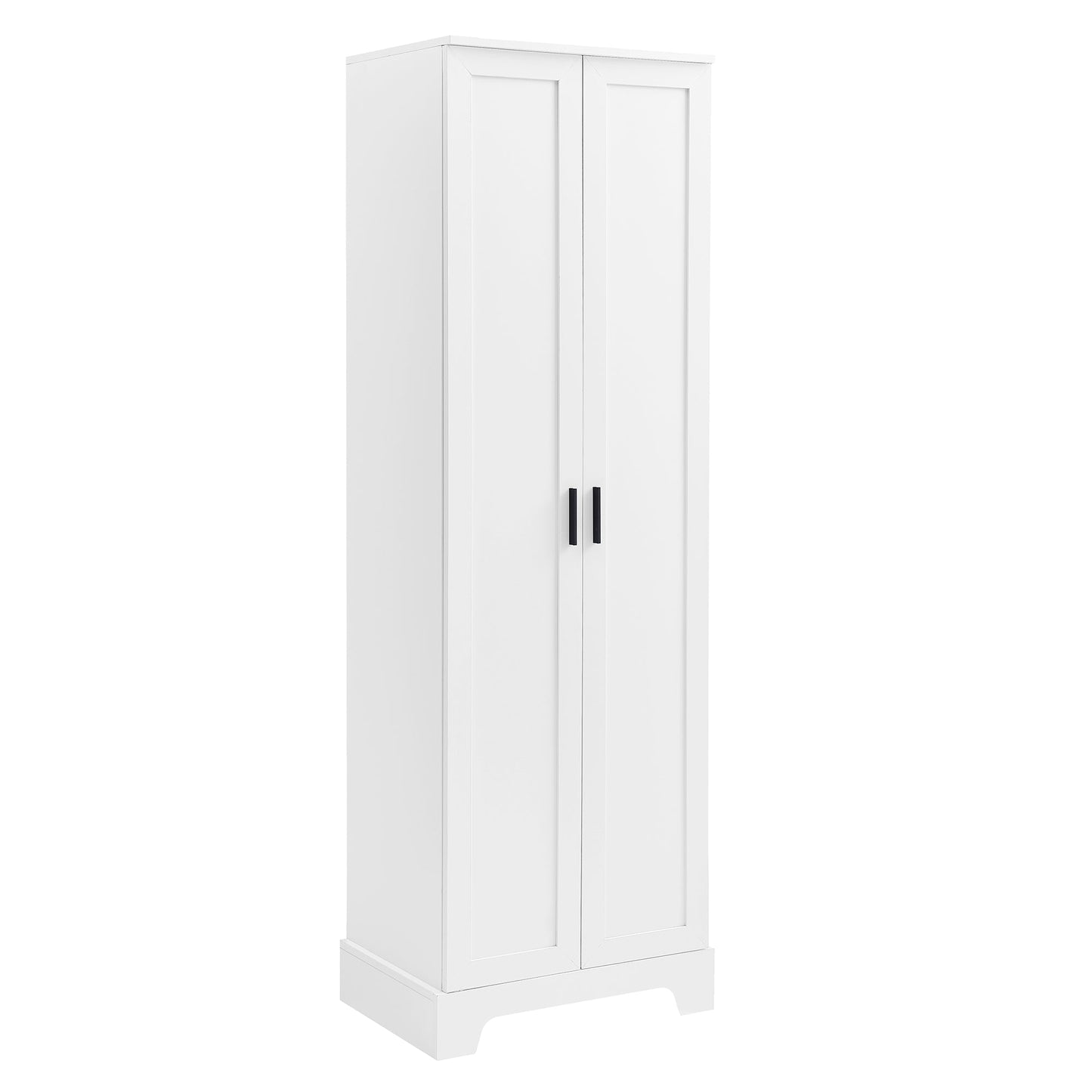 Storage Cabinet with Two Doors for Bathroom, Office, Adjustable Shelf, MDF Board, White - Korvel