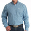 Cinch Men's Long Sleeve Shirt with Blue Diamond Design - Korvel