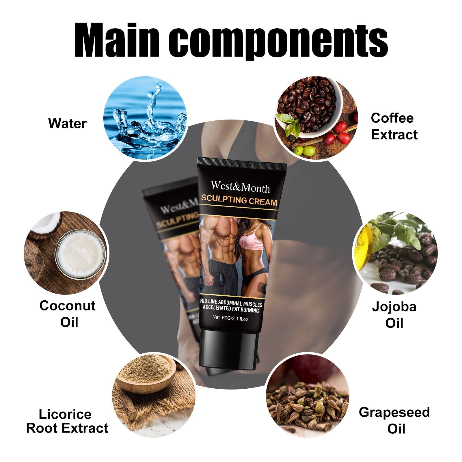 Muscle Sculpting Cream, Massage Firming Abdominal Muscles To Show The Waistline Abs Cream - Korvel