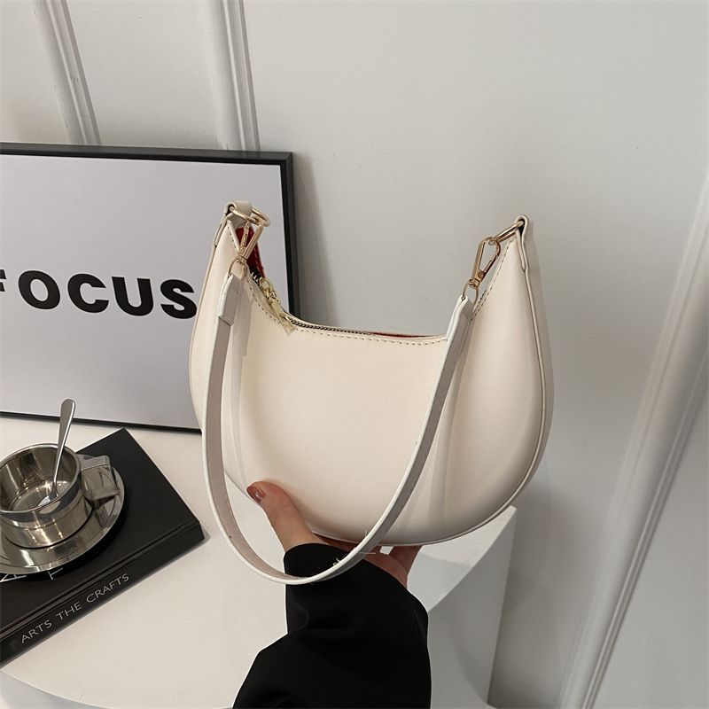 Bolso de Hombro Texturizado en Forma de Media Luna Niche para Mujeres