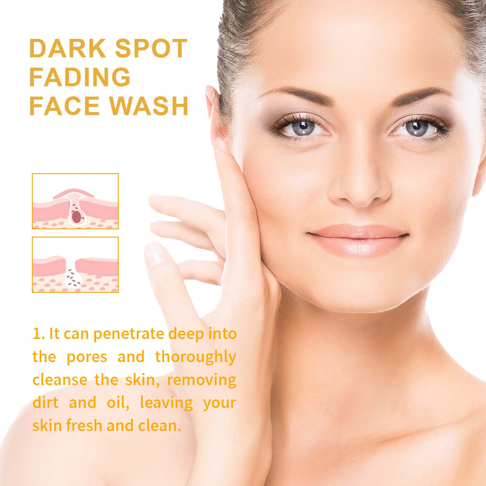 Turmeric Whitening Cleanser Deep Cleansing Face To Remove Makeup Refreshing And Non-Tight Turmeric Cleanser - Korvel