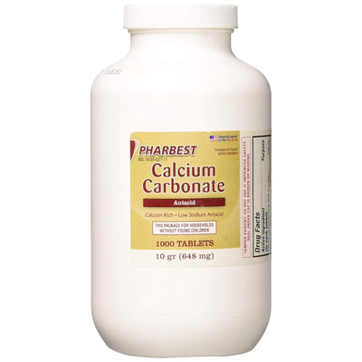 Comprimés de carbonate de calcium Pharbest pour l'antacid et les suppléments