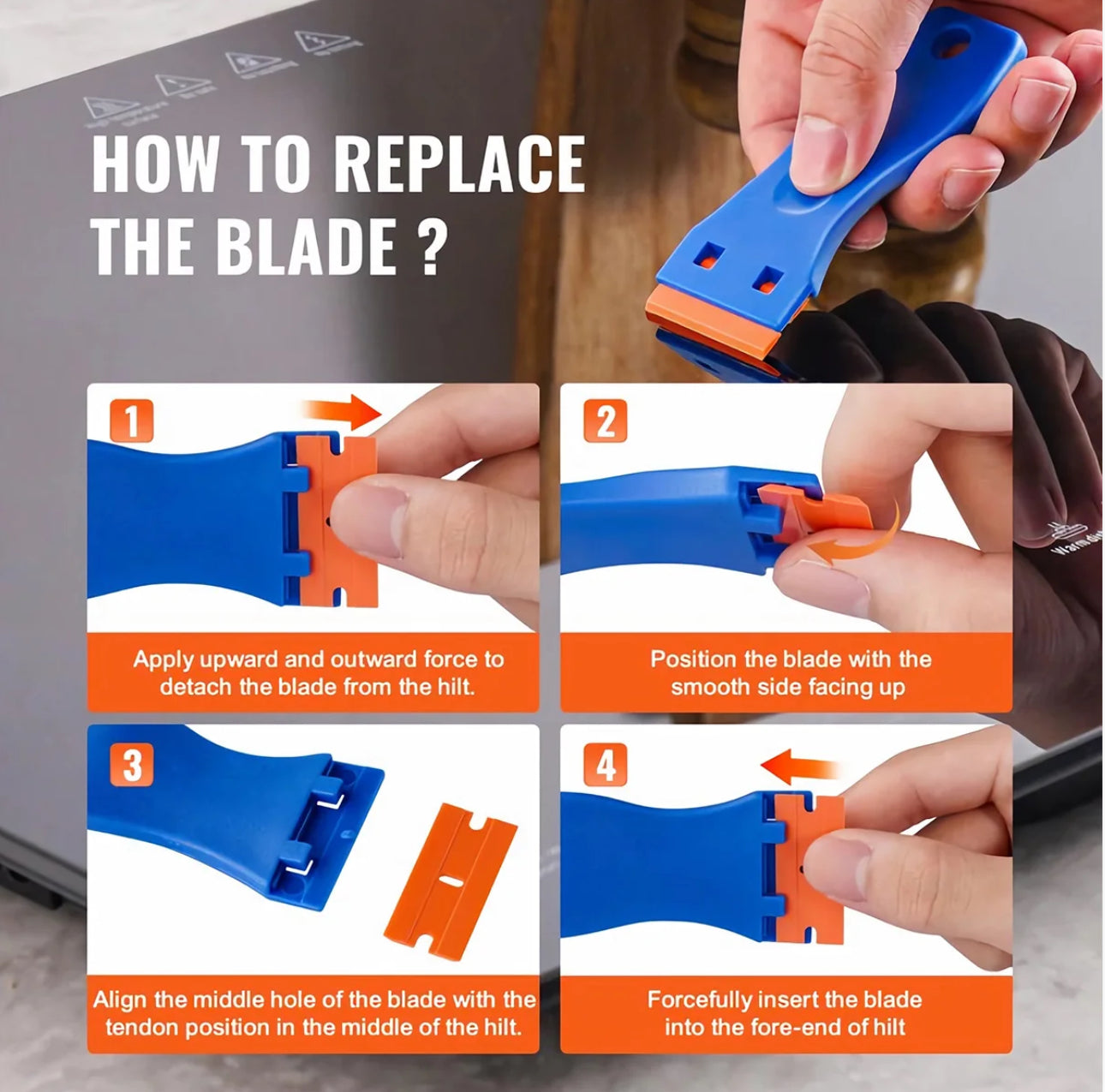 ScrapeMate Blade Set - Premium Plastic Razor Scraper Tool
