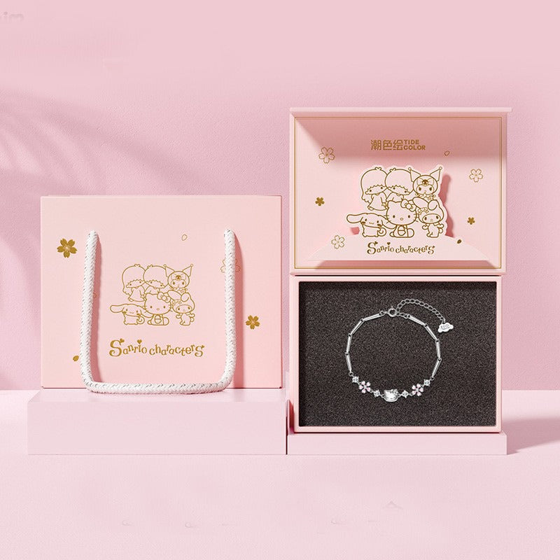 Sakura Hello Kitty Bracelet Women's HelloKitty Simple and Versatile Flower - Korvel