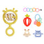 Baby Gloves Teething Rubber Silicone Baby Anti-Eating Hands Soothing Rattles Hand Ring Teething Stick Bite Toy - Korvel