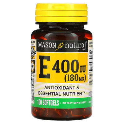 Mason Natural Vitamin E 400 IU - 100 Softgels