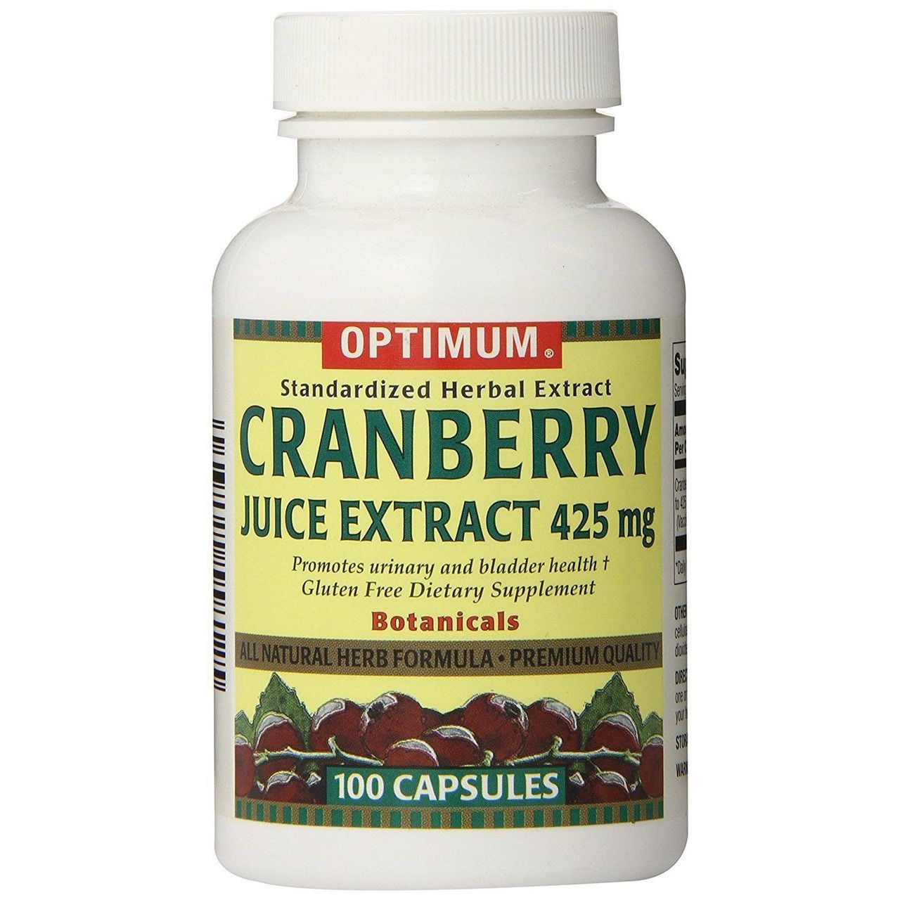 Cápsulas de Extracto de Jugo de Arándano Óptimo 425 Mg