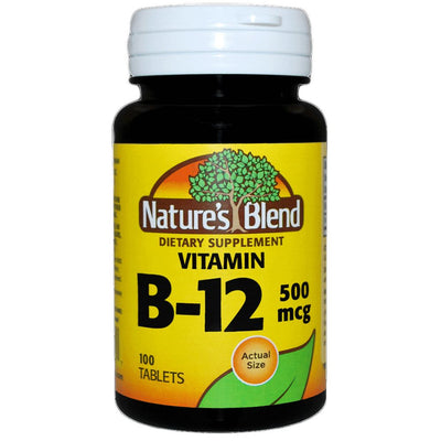 Nature's Blend Vitamin B12 500 Mcg Tablets