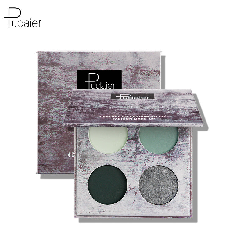 Pudaier Ink Landscape Four-color Eyeshadow Palette Matte Pearlescent Waterproof and Sweatproof Eyeshadow Makeup - Korvel