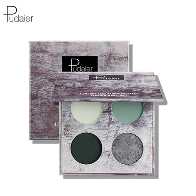 Pudaier Ink Landscape Four-color Eyeshadow Palette Matte Pearlescent Waterproof and Sweatproof Eyeshadow Makeup - Korvel