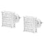Boucles d'oreilles en diamant taille princesse de 2 carats en or blanc 10K