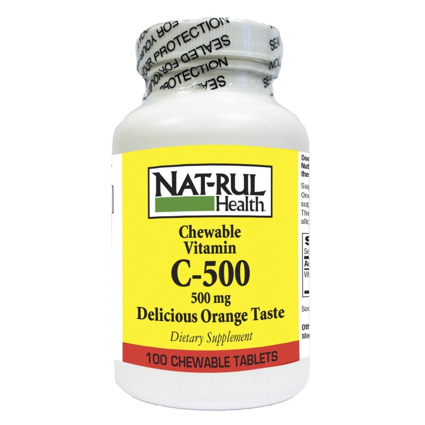Tabletas masticables de vitamina C Natrul Health 500 mg