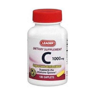 Leader Vitamine C 500 mg - Soutien Antioxydant Premium, 100 Comprimés