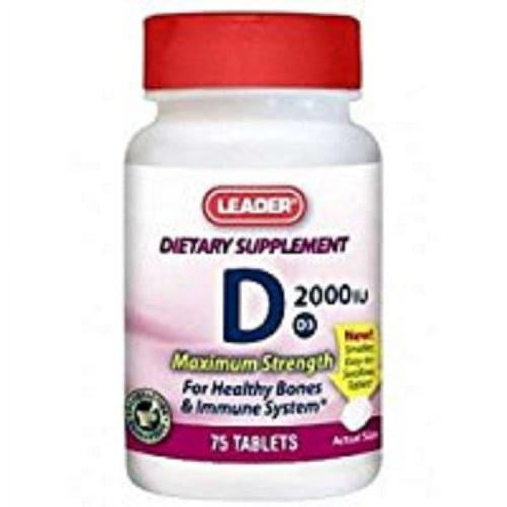 Leader Vitamine D3 50 Mcg Comprimés - 75 Comptes