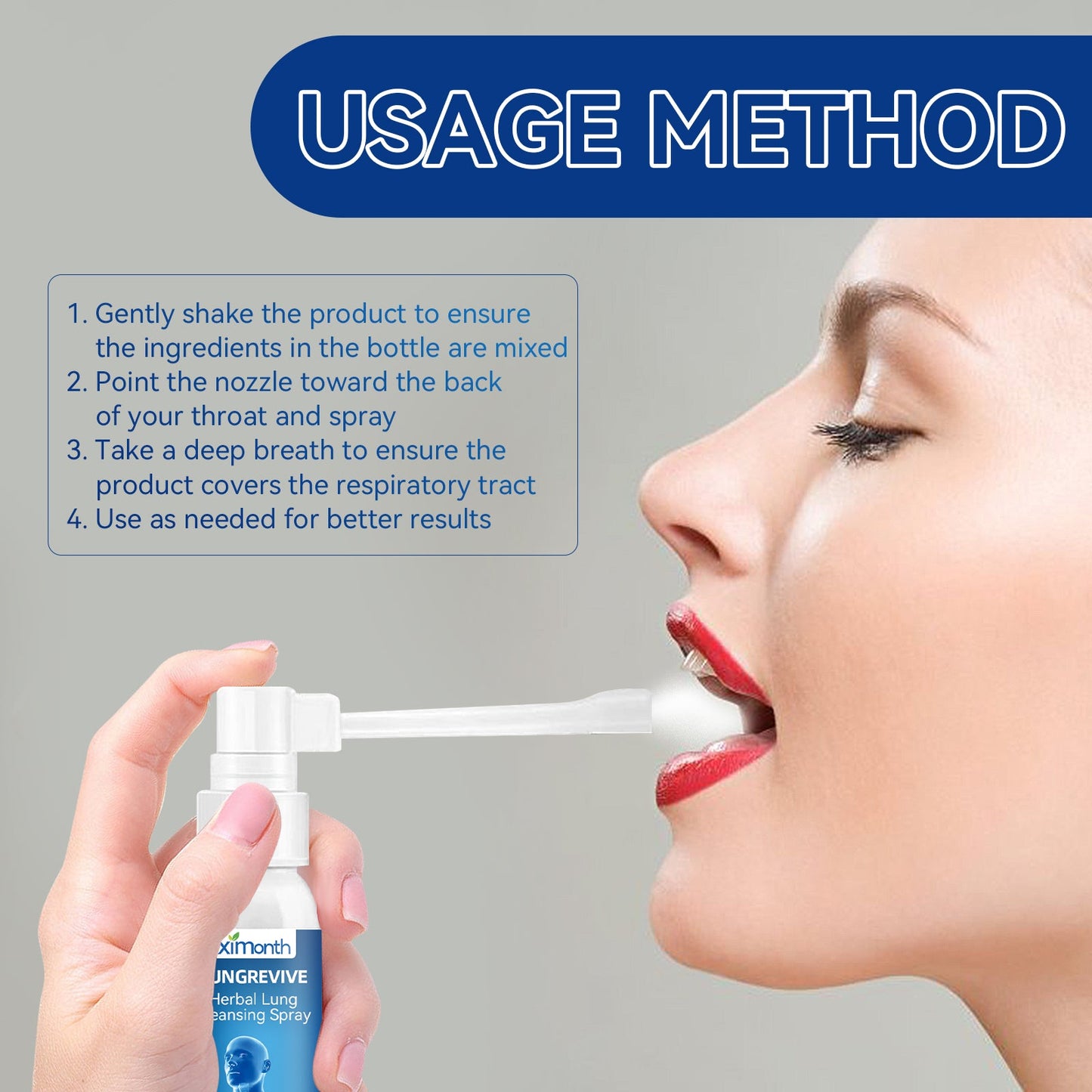Spray de soin corporel premium pour le confort nasal