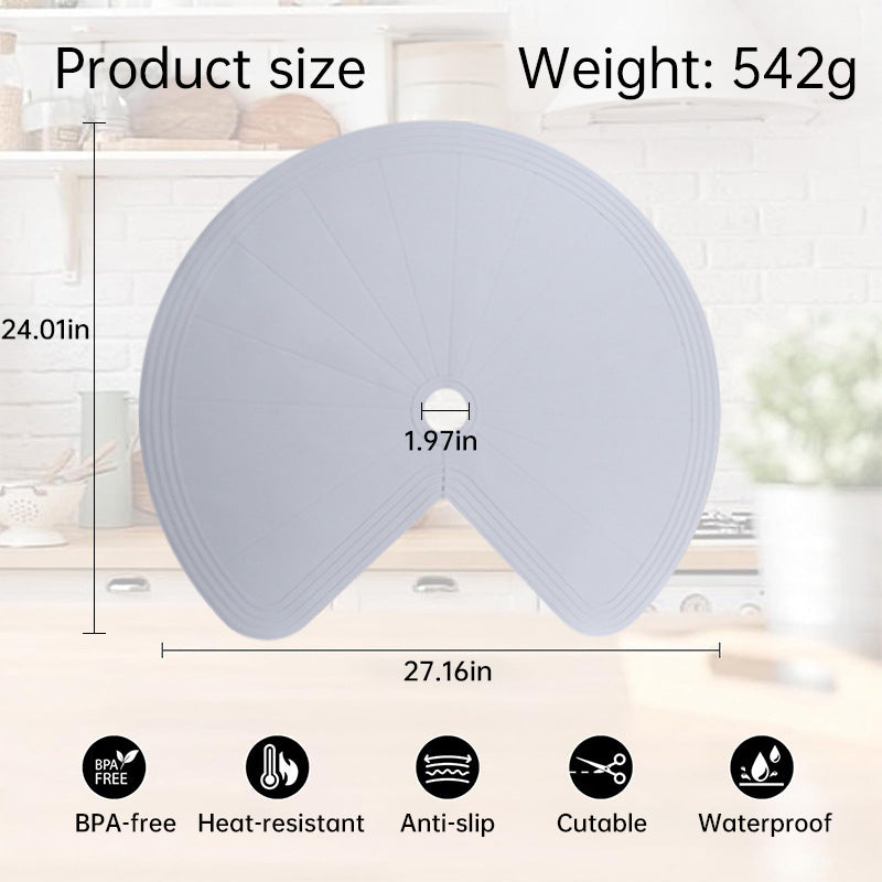 Lazy Susan Shelf Liner: Silicone Non-Slip & Thermal Protection (2pcs)