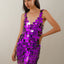 Trendy Hollow Sequin Suspender Skirt for Night Out
