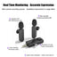 3 In 1 Wireless Lavalier Microphone Plug And Play Intelligent Noise Reduction Mini Mic For iPhone Android Live Broadcast - Korvel