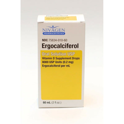 Nivagen Ergocalciferol Vitamin D Supplement Drops - 2 Oz
