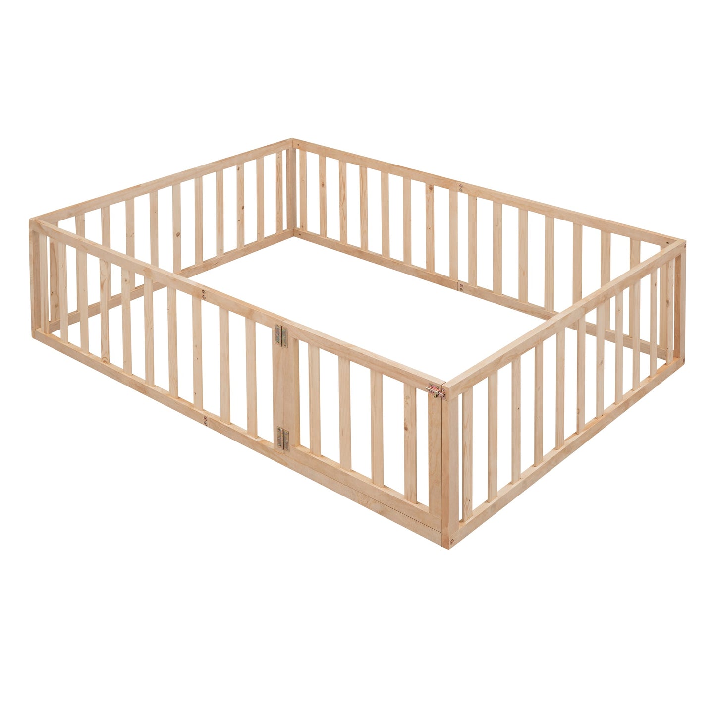 Full Size Wood Daybed Frame with Fence Natural(OLD SKU:WF289662AAM) - Korvel