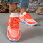 Baskets à lacets en Flyknit à carreaux colorblock pour femmes
