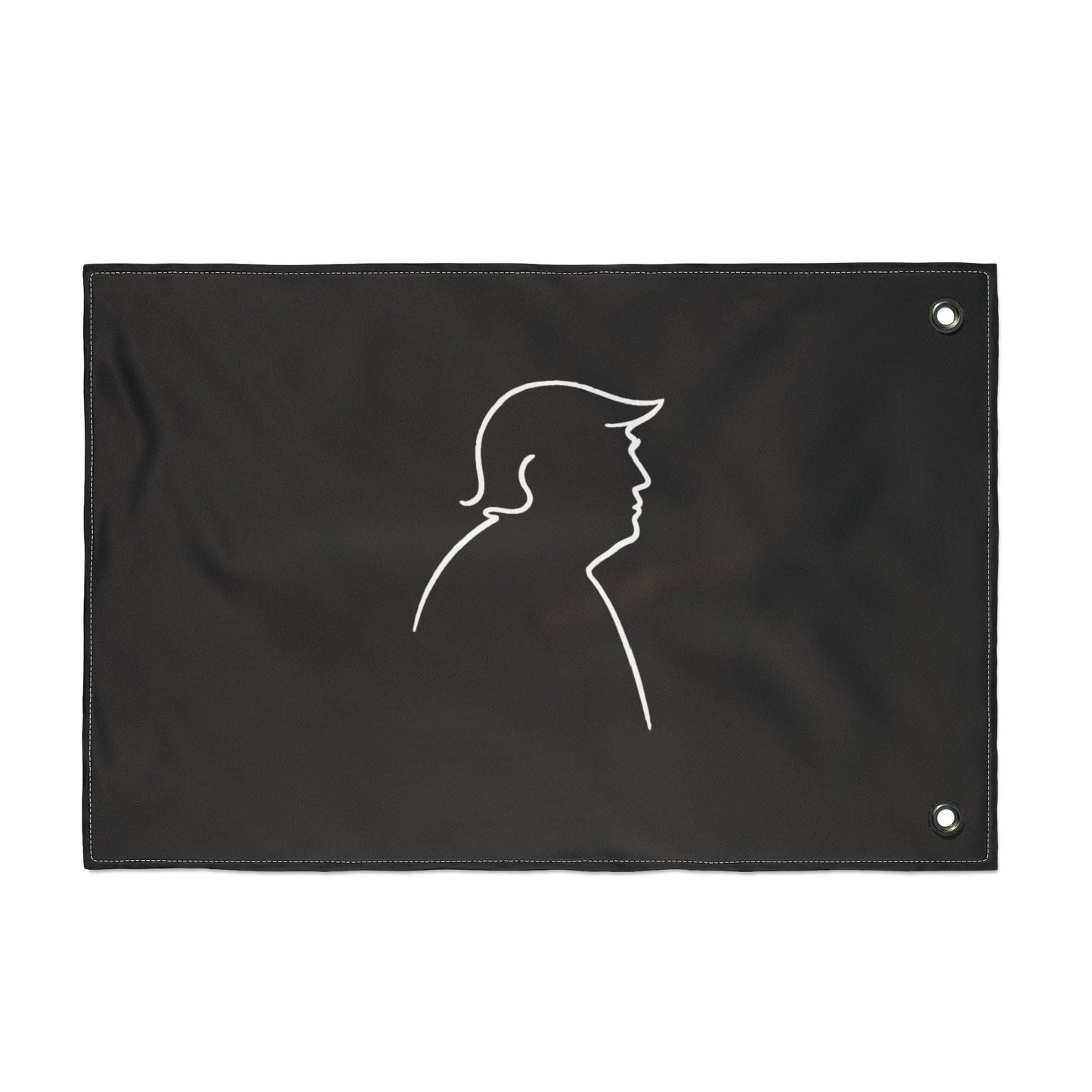 Minimalist Line Portrait Flag – Modern Political Design
