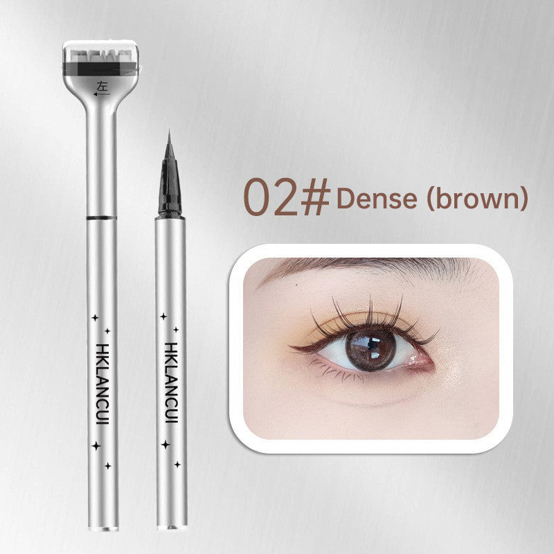 Makeup Magic Eye Liner Gel Pen Waterproof Long Lasting 2 In 1 Lower Liquid Eyeliner Pencil Eyelashes Stamp - Korvel