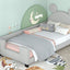 Twin Size Upholstered Daybed with Carton Ears Shaped Headboard  Grey - Korvel