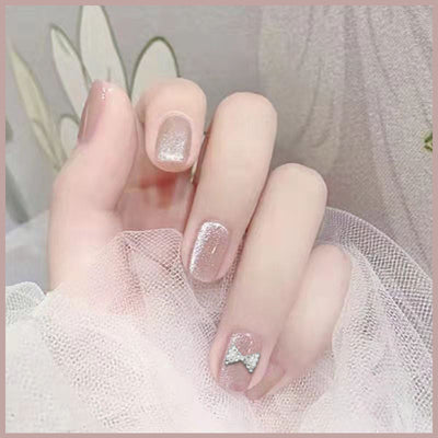 Wearing Short Cat Eye Spar Heavy Industry Butterfly Manicure Piece Removable Fake Nail Finished Product - Korvel