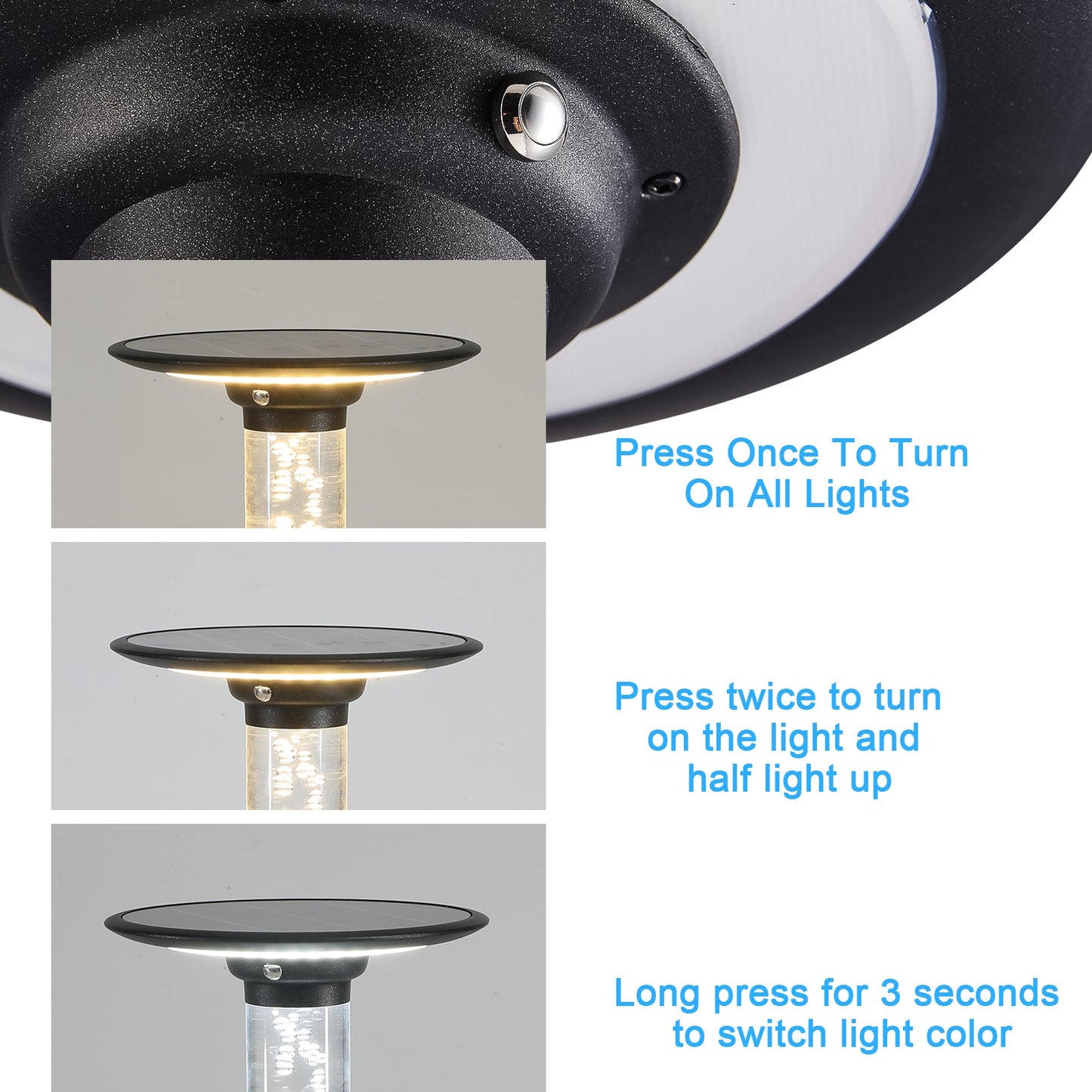 Solar Lawn Light With Dimmable LED - Korvel